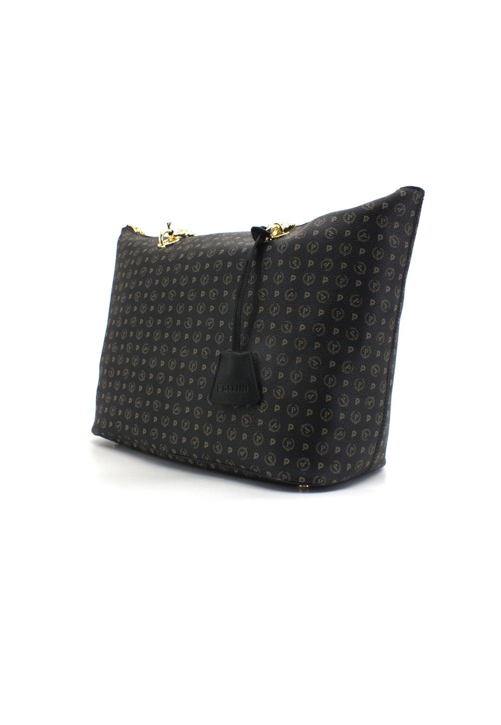 POLLINI Borsa Tote Mid Loghi Zip Nera TE8410PP02Q1100A - Sandrini Calzature e Abbigliamento
