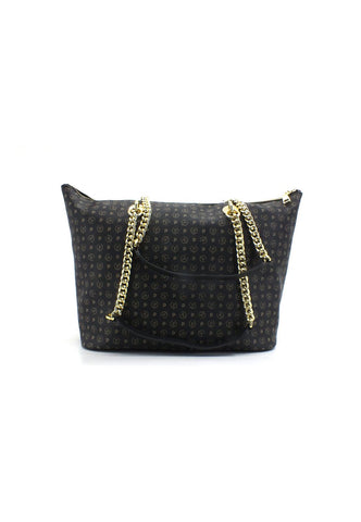 POLLINI Borsa Tote Mid Loghi Zip Nera TE8410PP02Q1100A - Sandrini Calzature e Abbigliamento