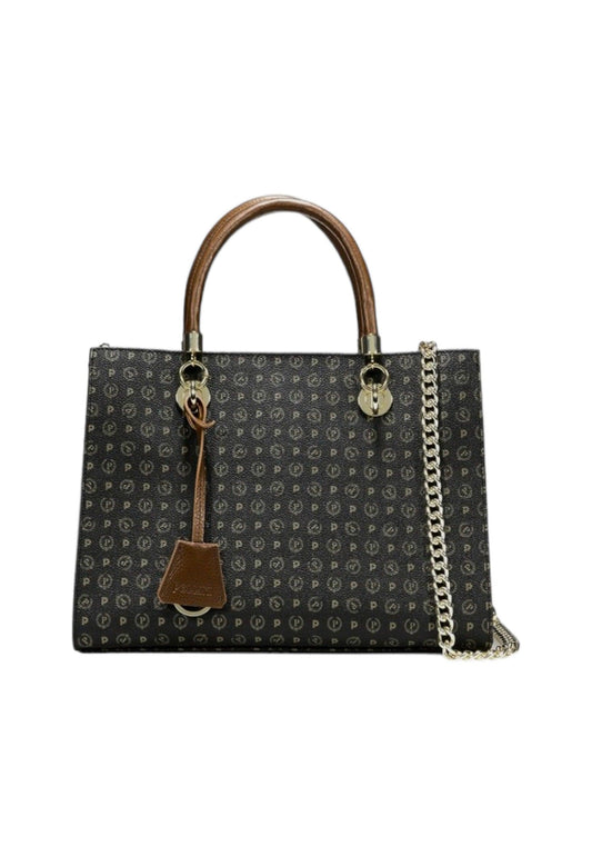 POLLINI Borsa Tote Small Nero Marrone TE8406PP02Q1100D - Sandrini Calzature e Abbigliamento