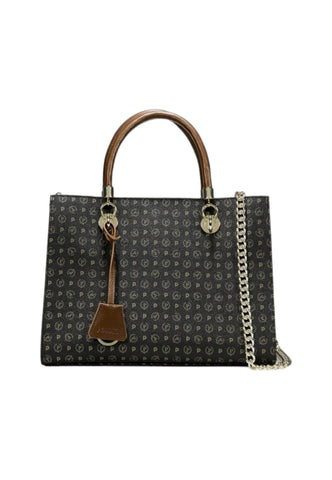 POLLINI Borsa Tote Small Nero Marrone TE8406PP02Q1100D - Sandrini Calzature e Abbigliamento
