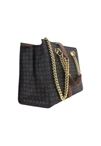 POLLINI Borsa Tote Small Nero Marrone TE8406PP02Q1100D - Sandrini Calzature e Abbigliamento