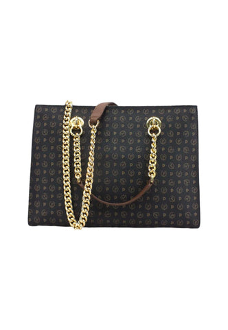POLLINI Borsa Tote Small Nero Marrone TE8406PP02Q1100D - Sandrini Calzature e Abbigliamento