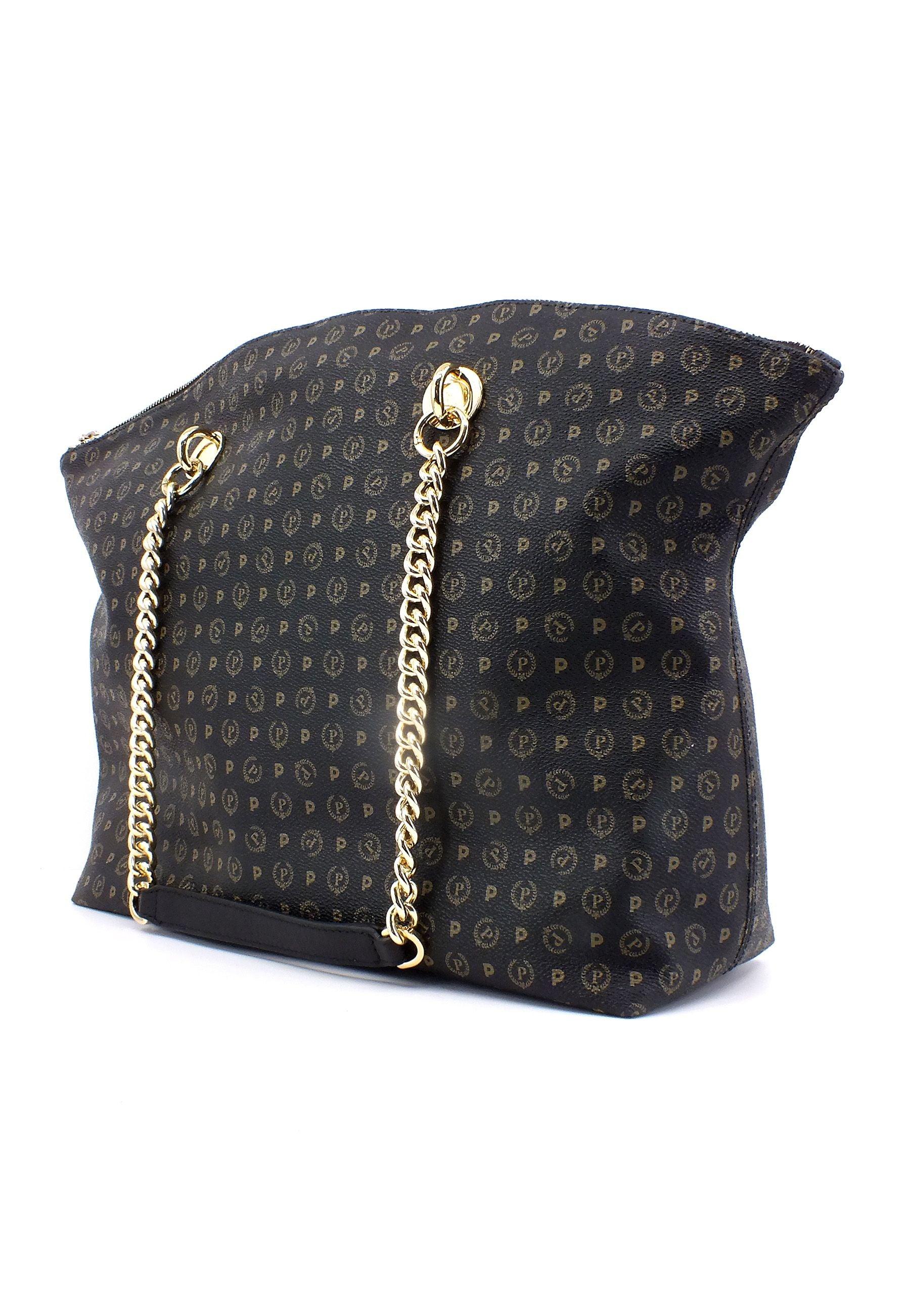 POLLINI Borsa Tote Tapiro Nero TE8408PP02Q1100A - Sandrini Calzature e Abbigliamento