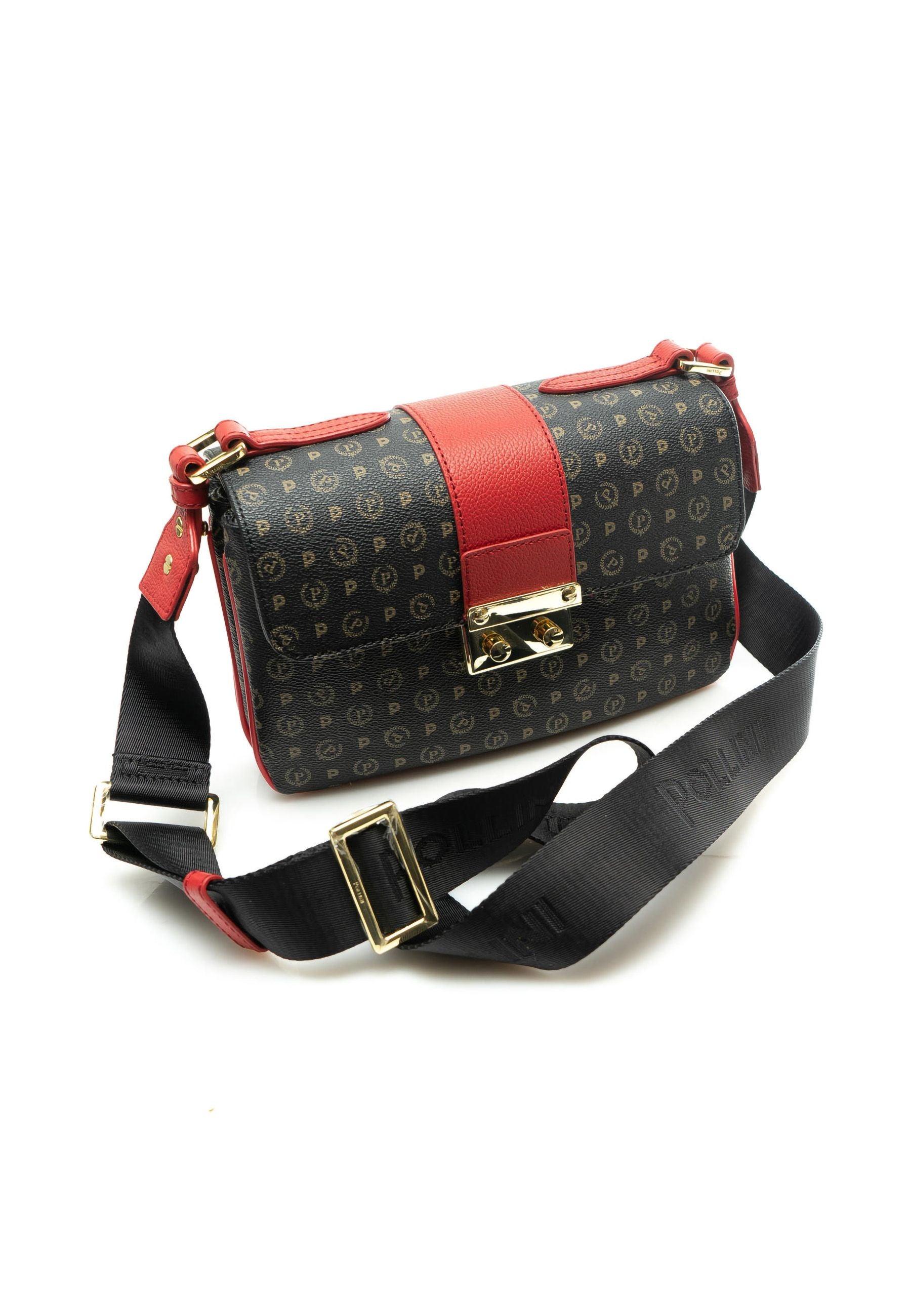 POLLINI Borsa Tracola Nero Rosso TE8452PP0BQ1100B - Sandrini Calzature e Abbigliamento