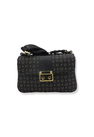 POLLINI Borsa Tracolla Baguette Loghi Nera TE8452PP02Q1100A - Sandrini Calzature e Abbigliamento