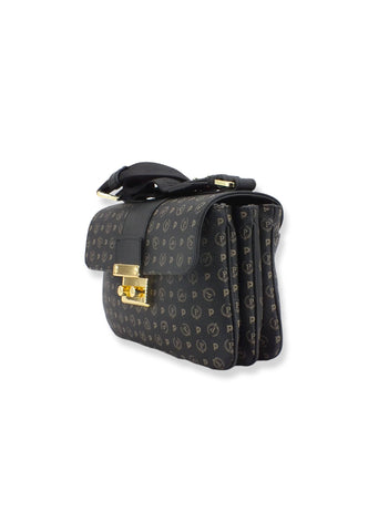 POLLINI Borsa Tracolla Baguette Loghi Nera TE8452PP02Q1100A - Sandrini Calzature e Abbigliamento