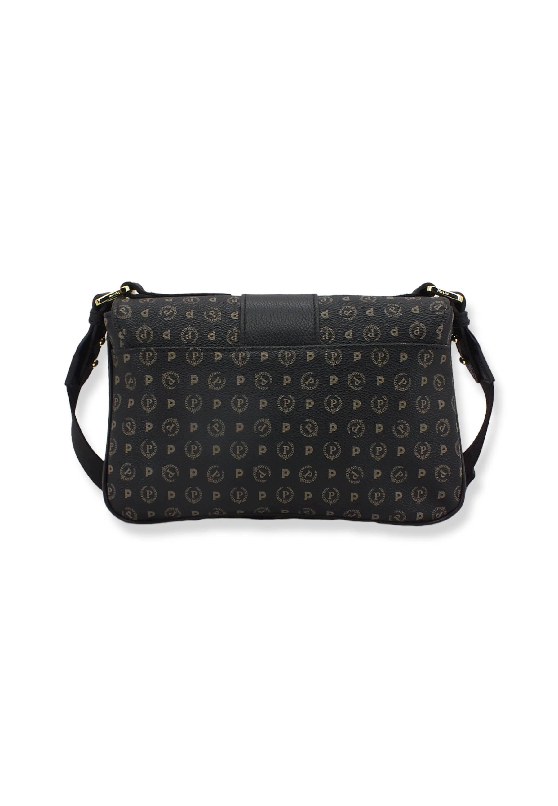 POLLINI Borsa Tracolla Baguette Loghi Nera TE8452PP02Q1100A - Sandrini Calzature e Abbigliamento