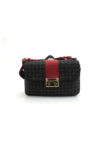 POLLINI Borsa Tracolla Baguette Loghi Nero Rosso TE8452PP0BQ1100B - Sandrini Calzature e Abbigliamento