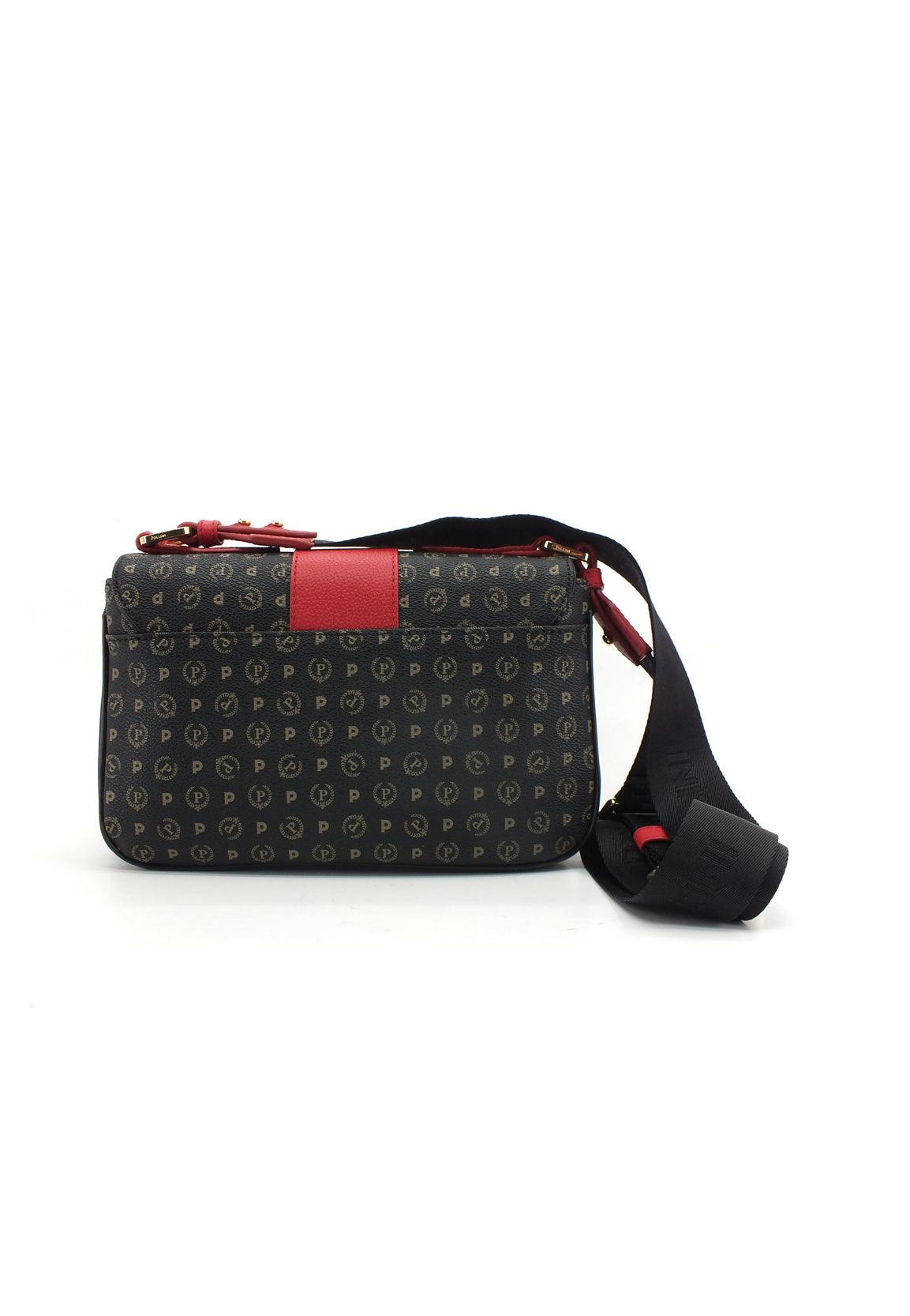 POLLINI Borsa Tracolla Baguette Loghi Nero Rosso TE8452PP0BQ1100B - Sandrini Calzature e Abbigliamento