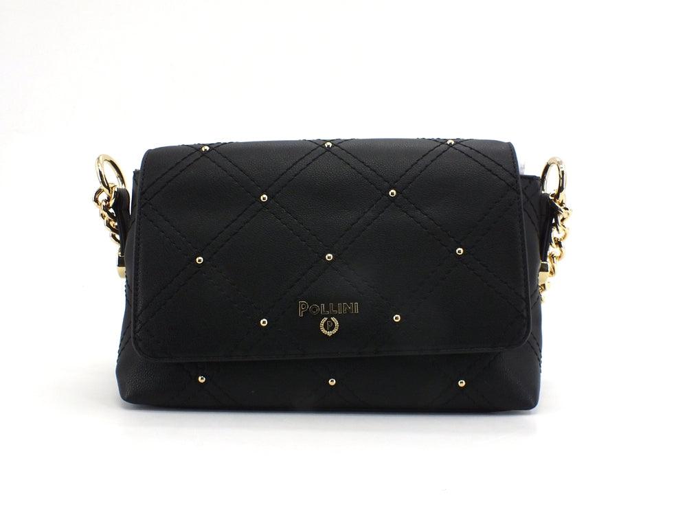 POLLINI Borsa Tracolla Borchiette Nero SC4522PP0DSB1000 - Sandrini Calzature e Abbigliamento