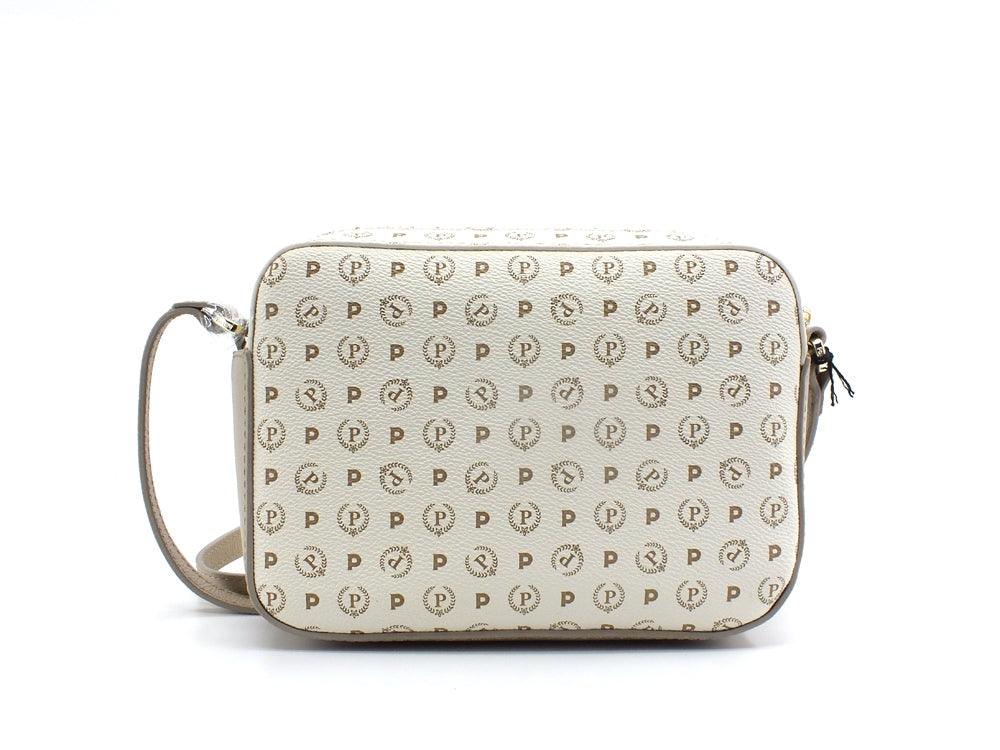 POLLINI Borsa Tracolla Crossbody Loghi Avorio Ghiaccio TE8414PP03Q1110A - Sandrini Calzature e Abbigliamento