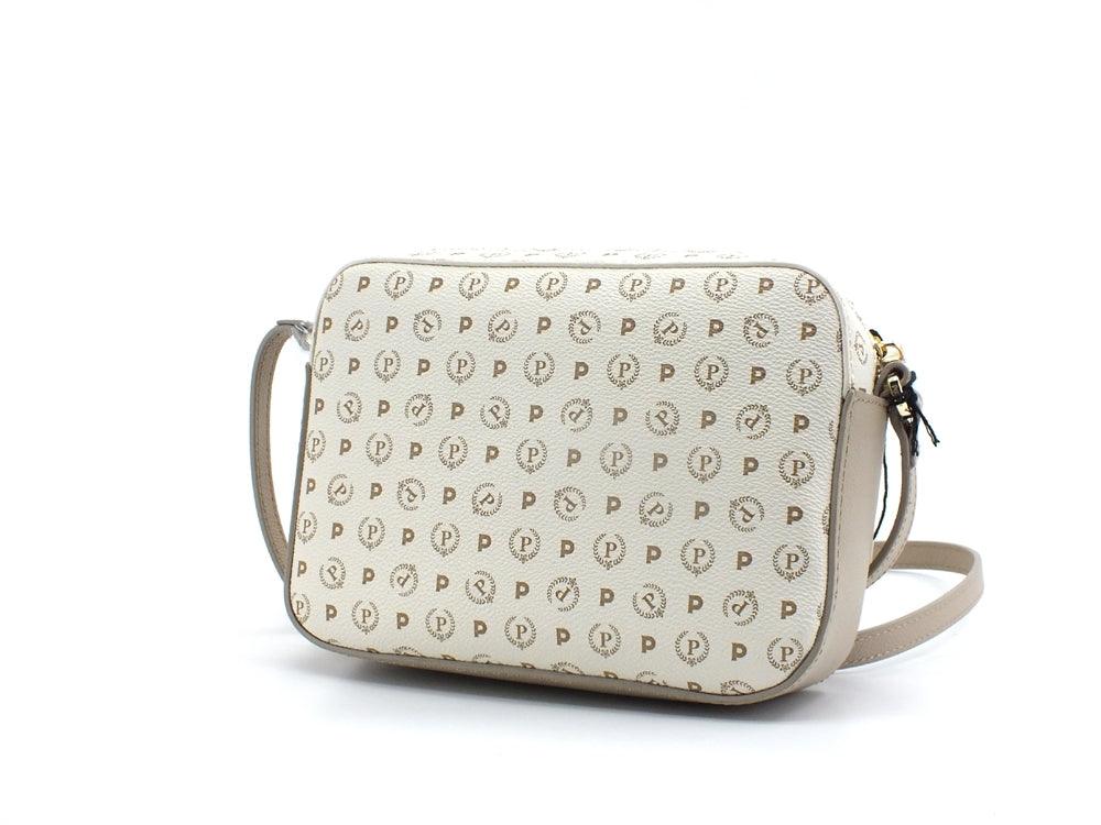 POLLINI Borsa Tracolla Crossbody Loghi Avorio Ghiaccio TE8414PP03Q1110A - Sandrini Calzature e Abbigliamento