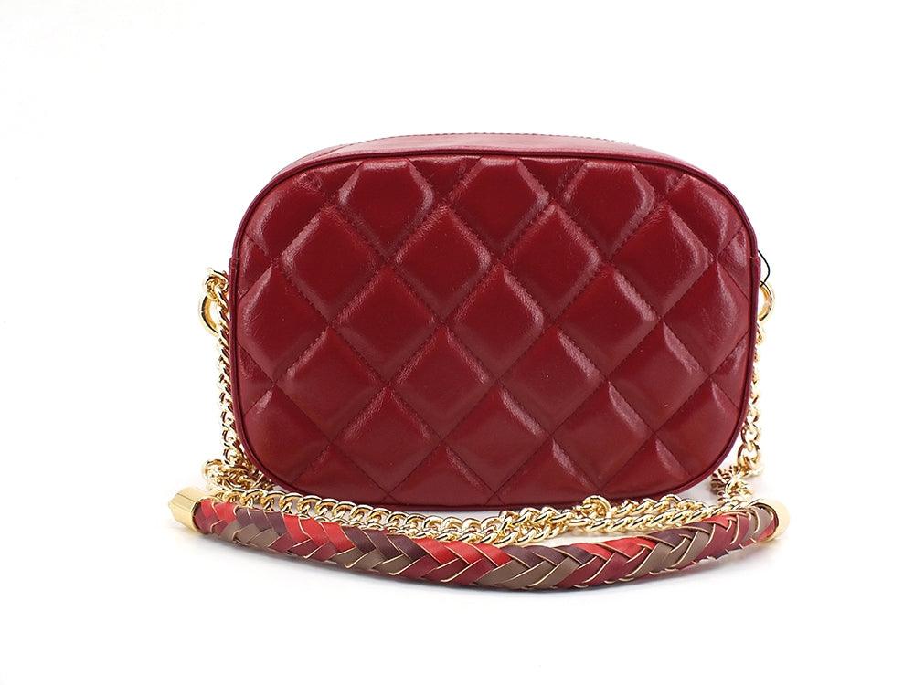 POLLINI Borsa Tracolla Grain Lux Rosso Amaranto SC4513PP0DSJ0511 - Sandrini Calzature e Abbigliamento