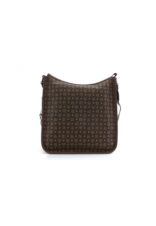 POLLINI Borsa Tracolla Hobo Mid Loghi Marrone Crema TE8454PP0BQ5330A - Sandrini Calzature e Abbigliamento