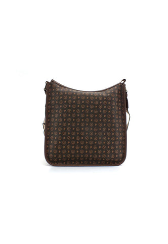 POLLINI Borsa Tracolla Hobo Mid Loghi Marrone Crema TE8454PP0BQ5330A - Sandrini Calzature e Abbigliamento