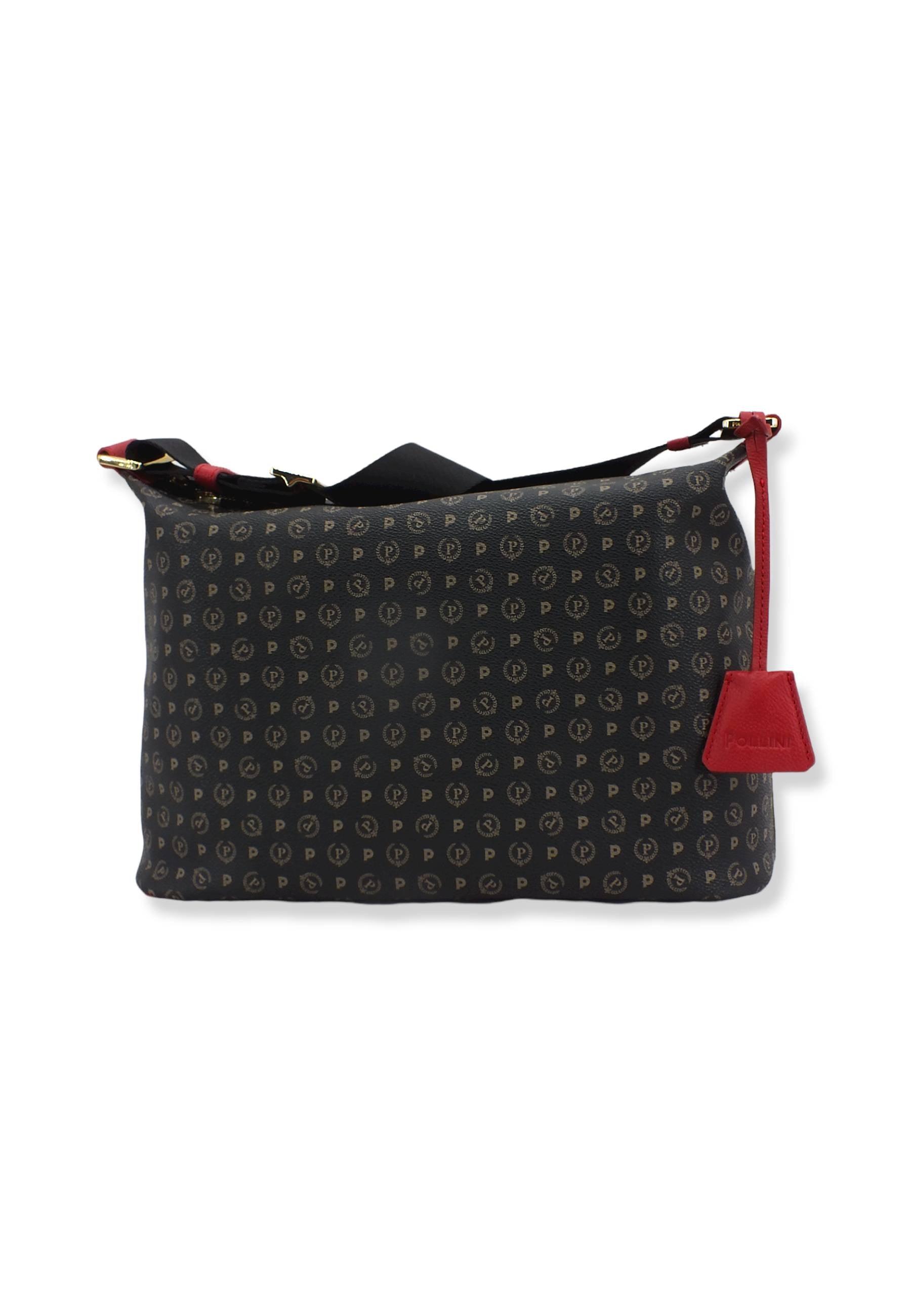 POLLINI Borsa Tracolla Hobo Mid Loghi Nera TE8400PP02Q1100B - Sandrini Calzature e Abbigliamento