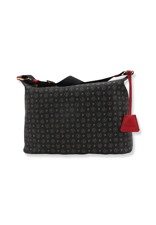 POLLINI Borsa Tracolla Hobo Mid Loghi Nera TE8400PP02Q1100B - Sandrini Calzature e Abbigliamento