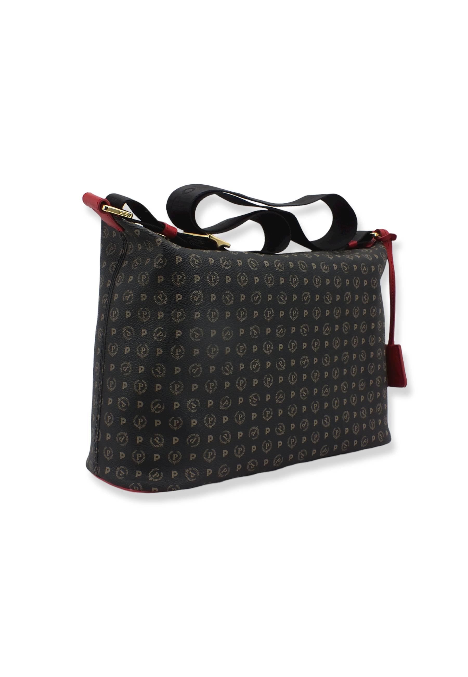 POLLINI Borsa Tracolla Hobo Mid Loghi Nera TE8400PP02Q1100B - Sandrini Calzature e Abbigliamento