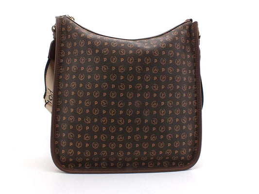 POLLINI Borsa Tracolla Loghi Marrone Crema TE8454PP0BQ5330A - Sandrini Calzature e Abbigliamento