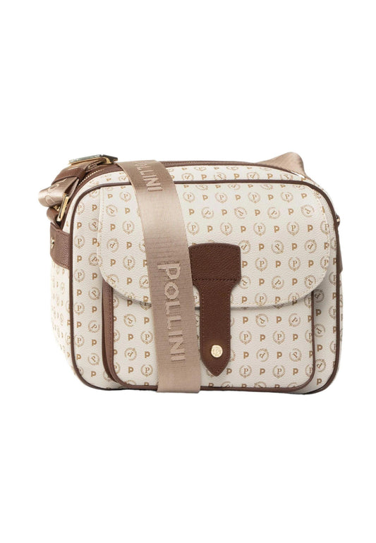 POLLINI Borsa Tracolla Messanger Donna Avorio Marrone TE8448PP0AQ1110C - Sandrini Calzature e Abbigliamento