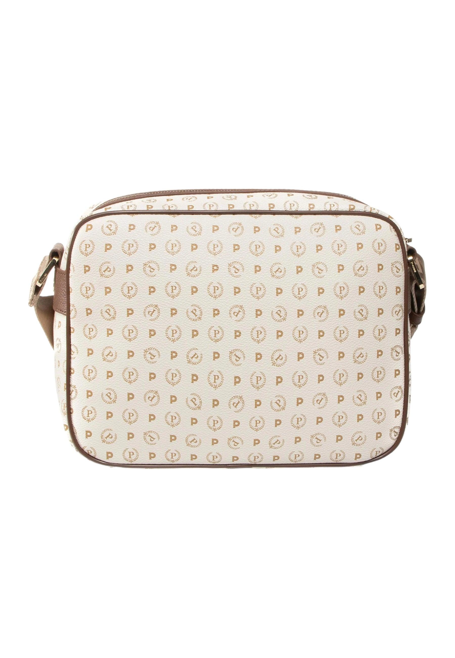 POLLINI Borsa Tracolla Messanger Donna Avorio Marrone TE8448PP0AQ1110C - Sandrini Calzature e Abbigliamento