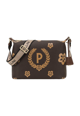 POLLINI Borsa Tracolla Messanger Donna Marrone Crema TE8400PP02Q1E11A - Sandrini Calzature e Abbigliamento
