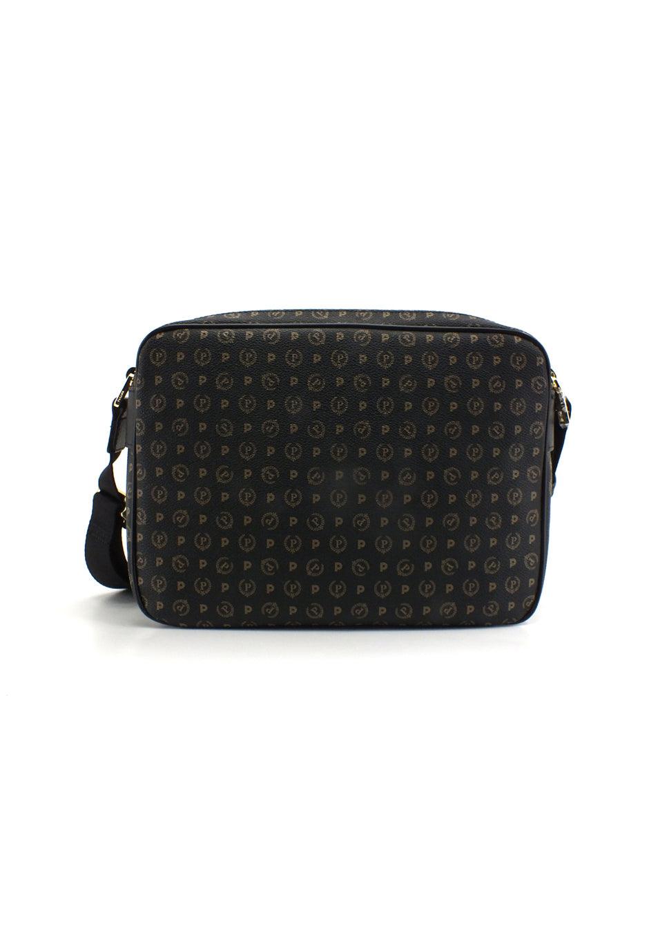 POLLINI Borsa Tracolla Messanger Loghi Nero Rosso TE8402PP02Q1100A - Sandrini Calzature e Abbigliamento