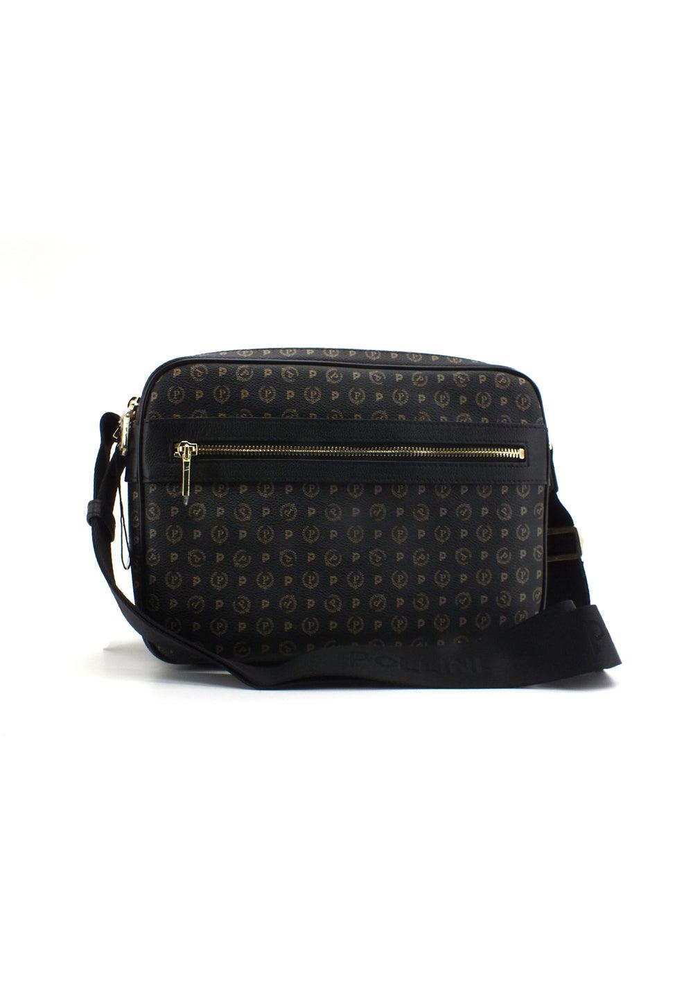 POLLINI Borsa Tracolla Messanger Loghi Nero Rosso TE8402PP02Q1100A - Sandrini Calzature e Abbigliamento