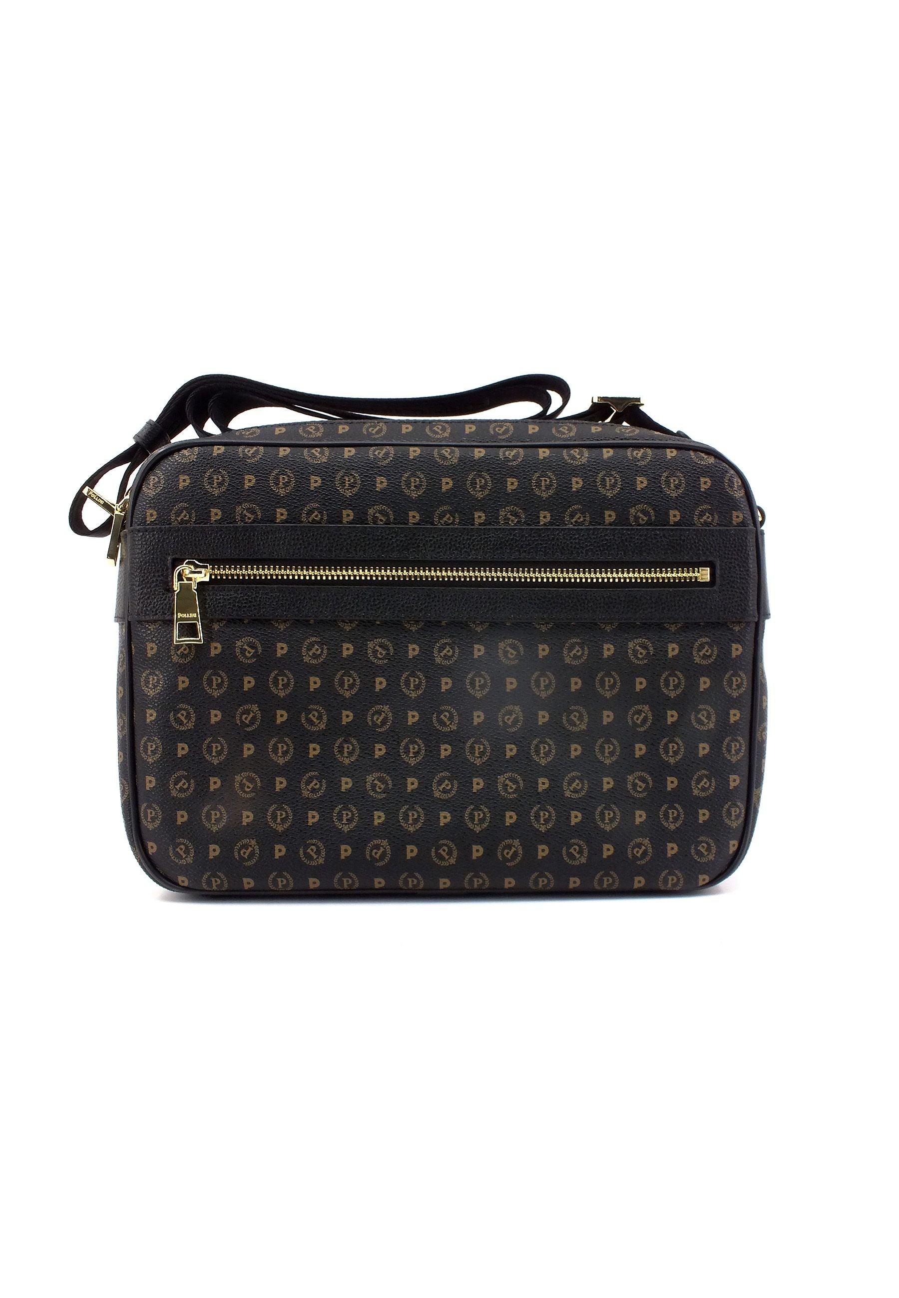 POLLINI Borsa Tracolla Messanger Nero TE8402PP02Q1100A - Sandrini Calzature e Abbigliamento