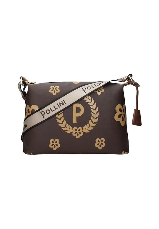 POLLINI Borsa Tracolla Messenger Crema Marrone TE8400PP02Q1E11A - Sandrini Calzature e Abbigliamento