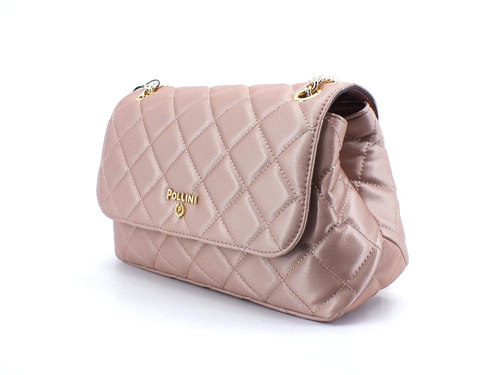 POLLINI Crossbody Flap Borsa Laminated Rosa Antico SC4501PP0DSE0611 - Sandrini Calzature e Abbigliamento
