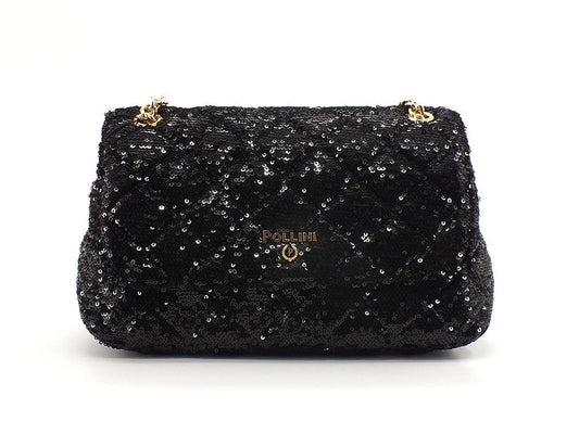 POLLINI Crossbody Flap Borsa Pailettes Nero SC4501PP0DSD100A - Sandrini Calzature e Abbigliamento