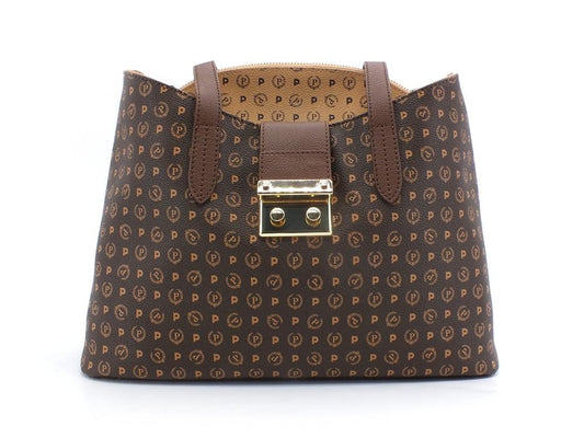 POLLINI Hobo Borsa Printed Clutch Marrone Crema TE8451PP0BQ5330A - Sandrini Calzature e Abbigliamento