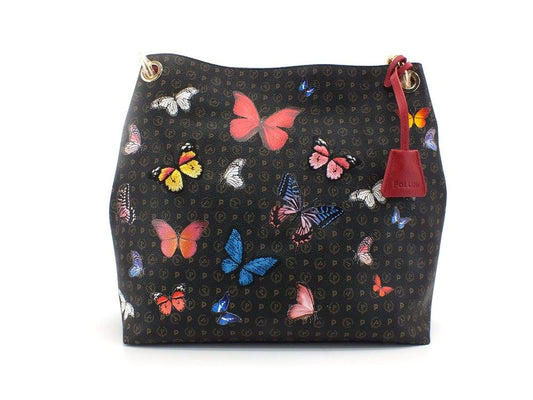 POLLINI Hobo Loghi Butterfly Borsa Nero Multi TE8409PP02Q4600A - Sandrini Calzature e Abbigliamento
