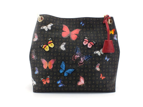 POLLINI Hobo Loghi Butterfly Borsa Nero Multi TE8409PP02Q4600A - Sandrini Calzature e Abbigliamento