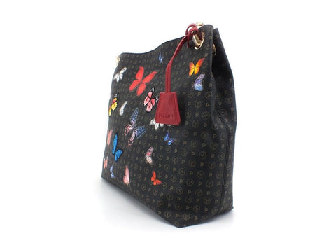 POLLINI Hobo Loghi Butterfly Borsa Nero Multi TE8409PP02Q4600A - Sandrini Calzature e Abbigliamento