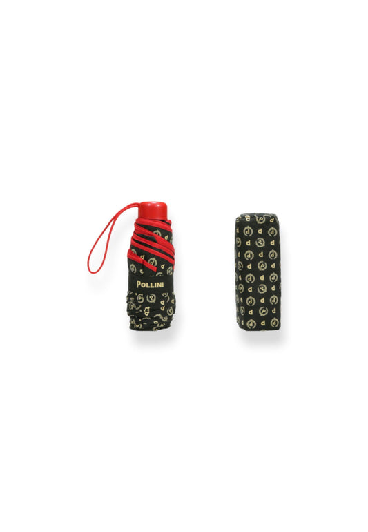POLLINI Ombrello Supermini Loghi Nero Rosso TO8001XX0410500B - Sandrini Calzature e Abbigliamento