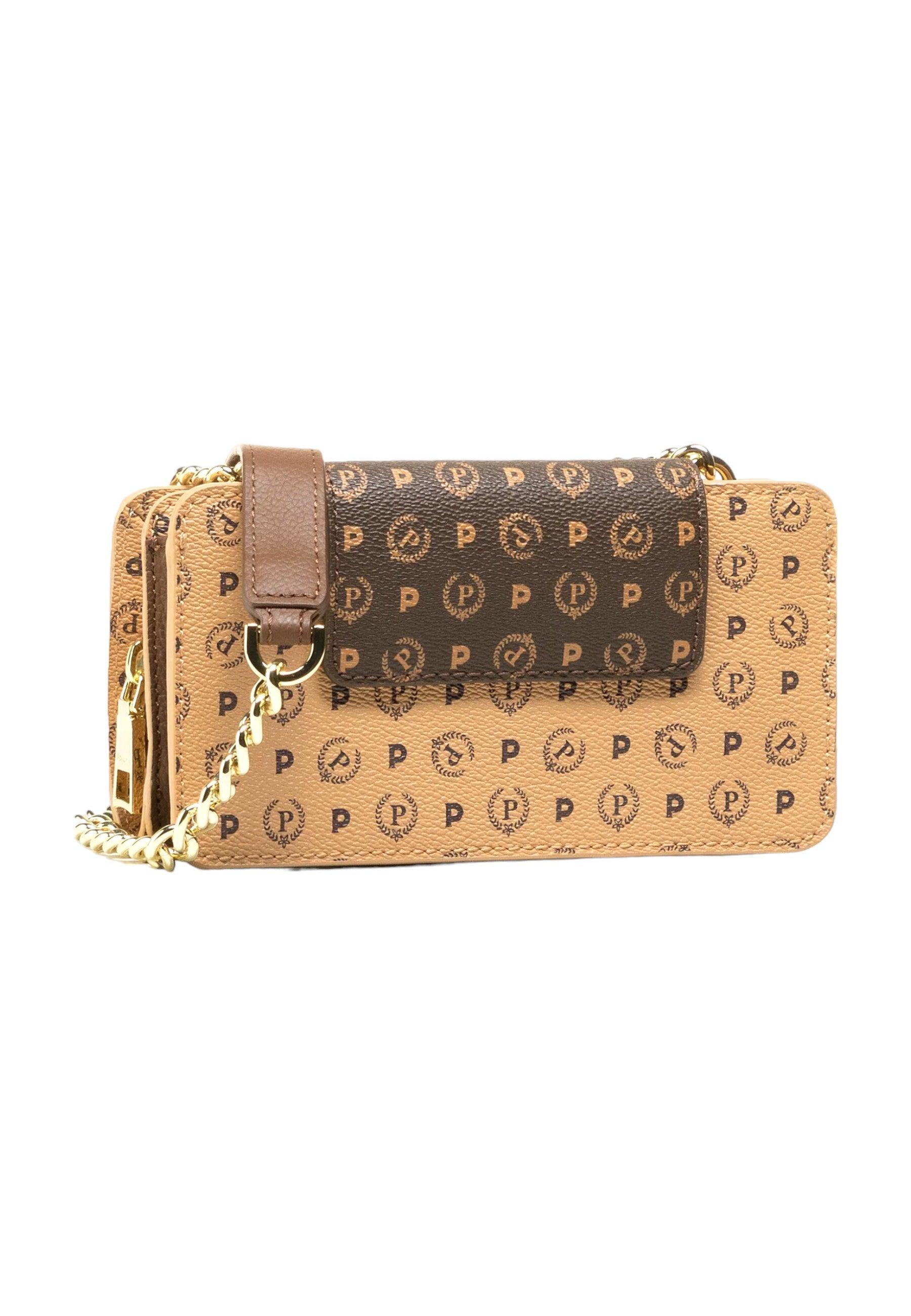 POLLINI Pochette Donna Marrone Crema TE8453PP0BQ5330A - Sandrini Calzature e Abbigliamento