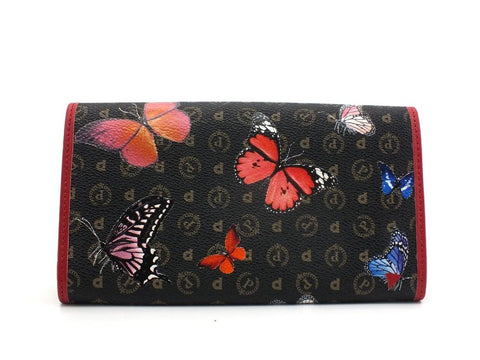 POLLINI Portafoglio Bottone Loghi Butterlfly Nero Multicolor TE9000PP02Q4600A - Sandrini Calzature e Abbigliamento