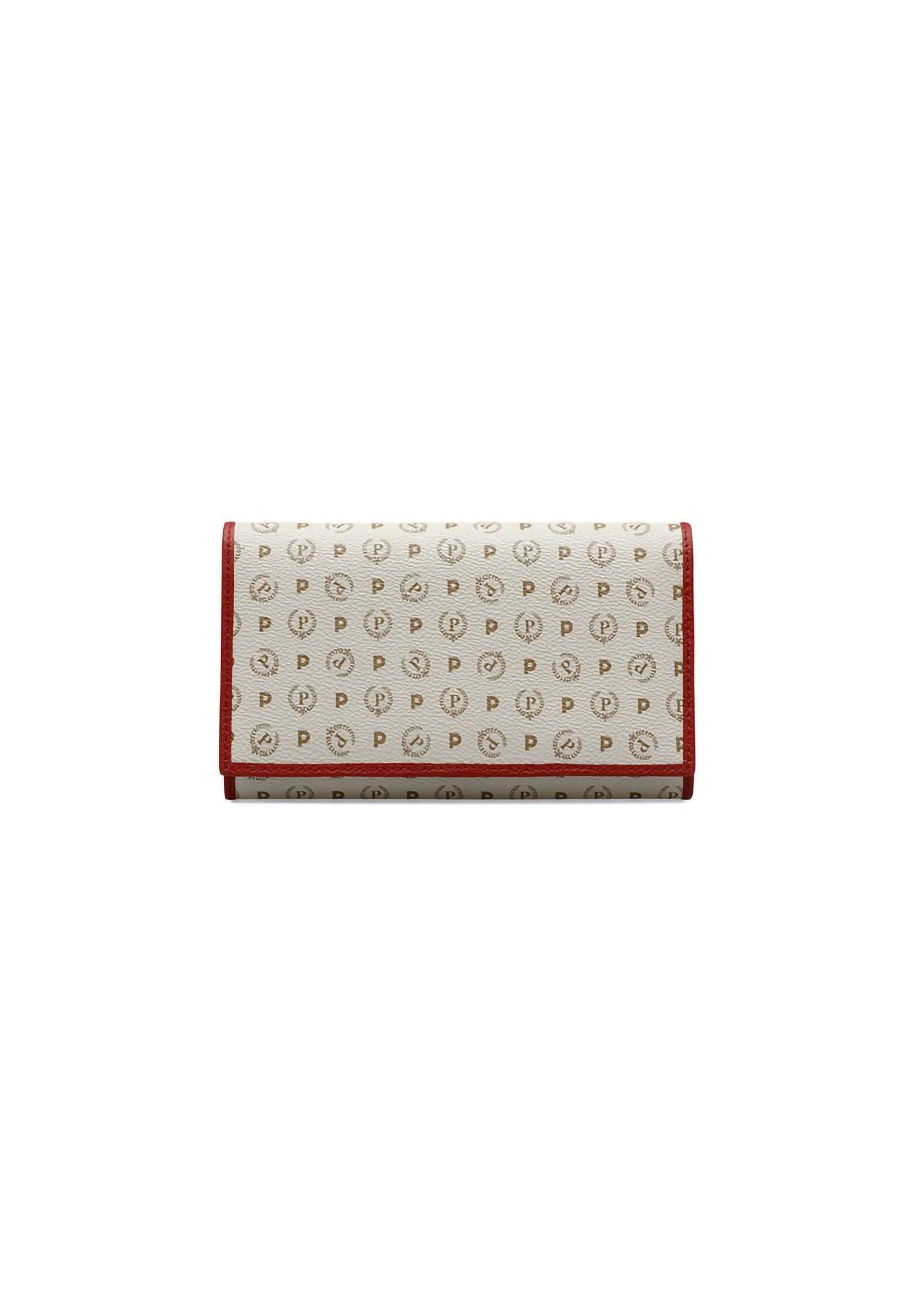 POLLINI Portafoglio Donna Avorio Rosso TE9000PP02Q1110B - Sandrini Calzature e Abbigliamento
