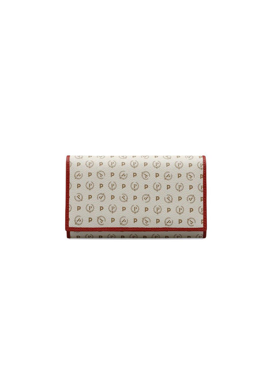 POLLINI Portafoglio Donna Avorio Rosso TE9000PP02Q1110B - Sandrini Calzature e Abbigliamento
