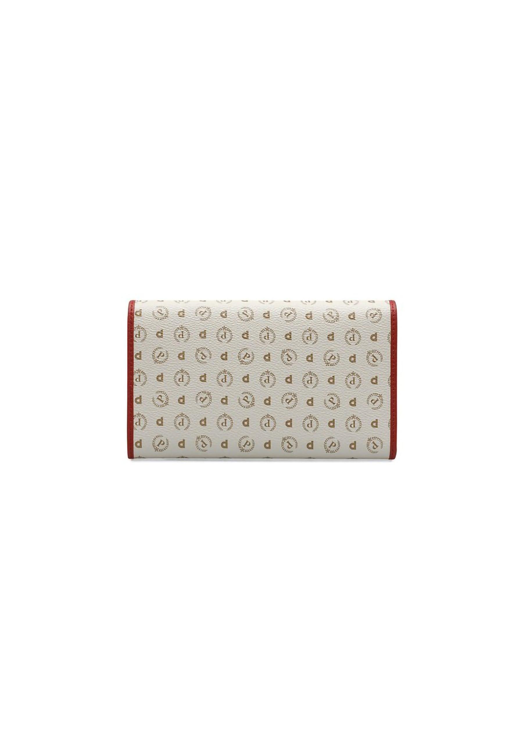 POLLINI Portafoglio Donna Avorio Rosso TE9000PP02Q1110B - Sandrini Calzature e Abbigliamento