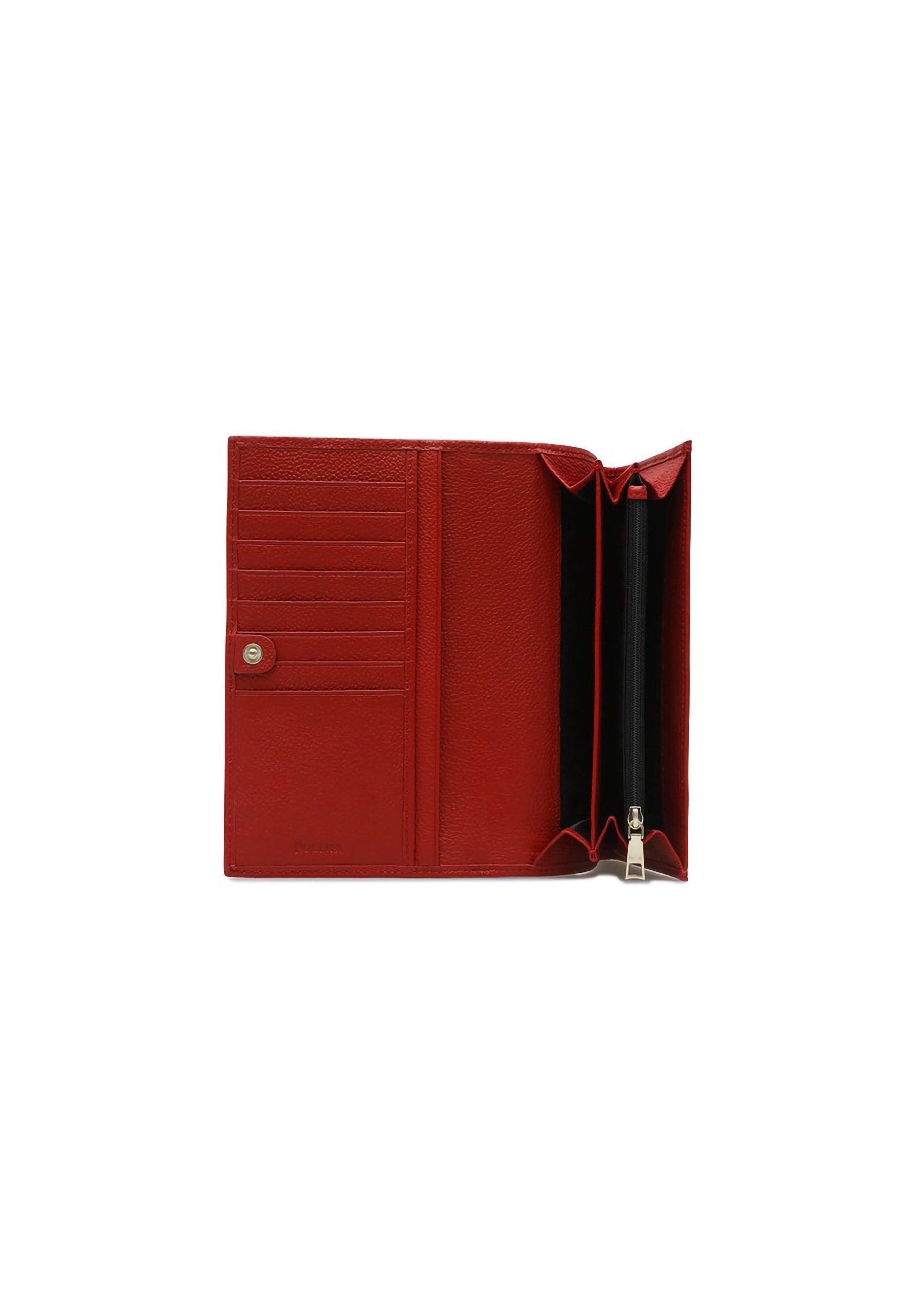 POLLINI Portafoglio Donna Avorio Rosso TE9000PP02Q1110B - Sandrini Calzature e Abbigliamento