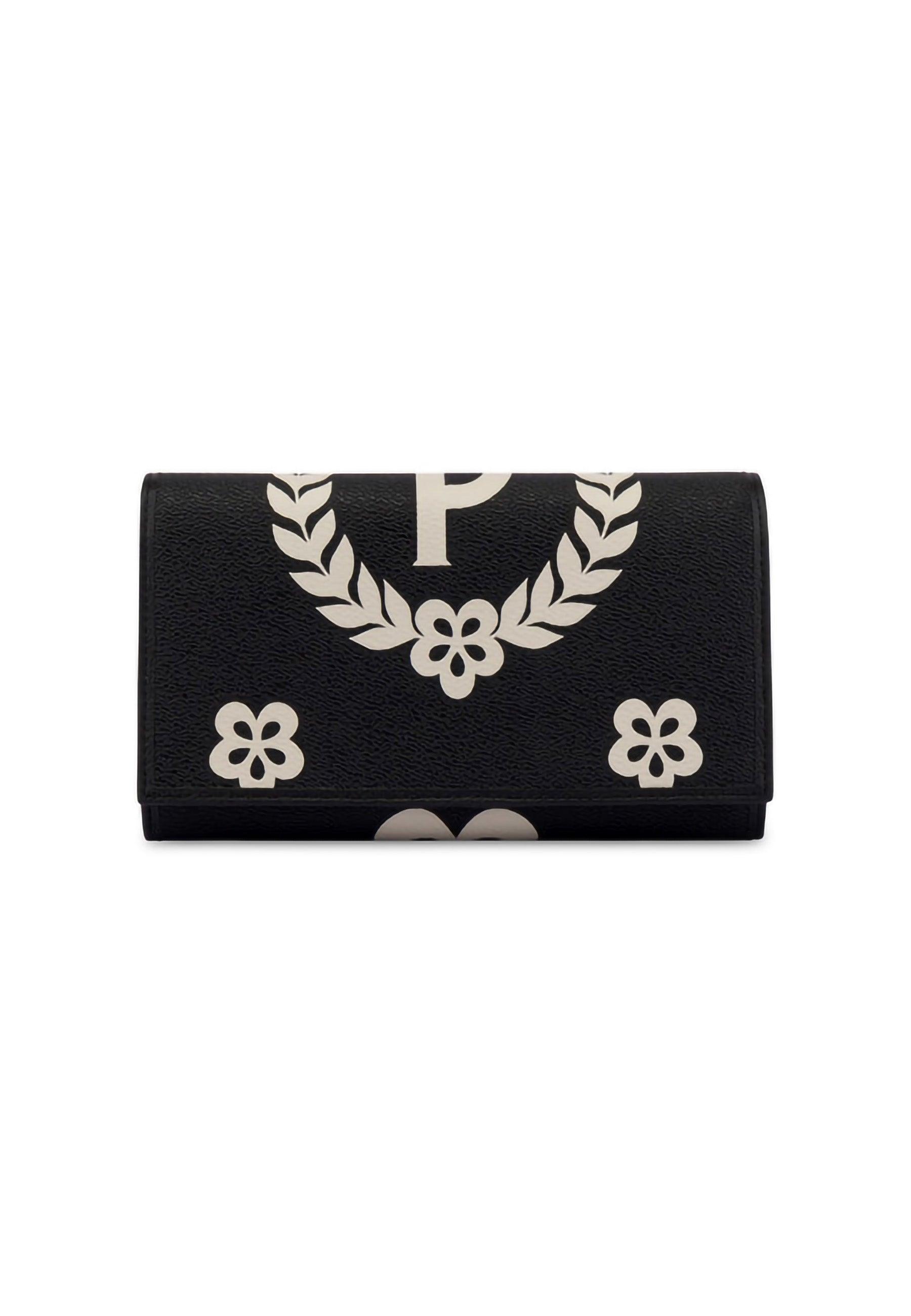 POLLINI Portafoglio Donna Big Logo Nero TE9000PP02Q1E00A - Sandrini Calzature e Abbigliamento