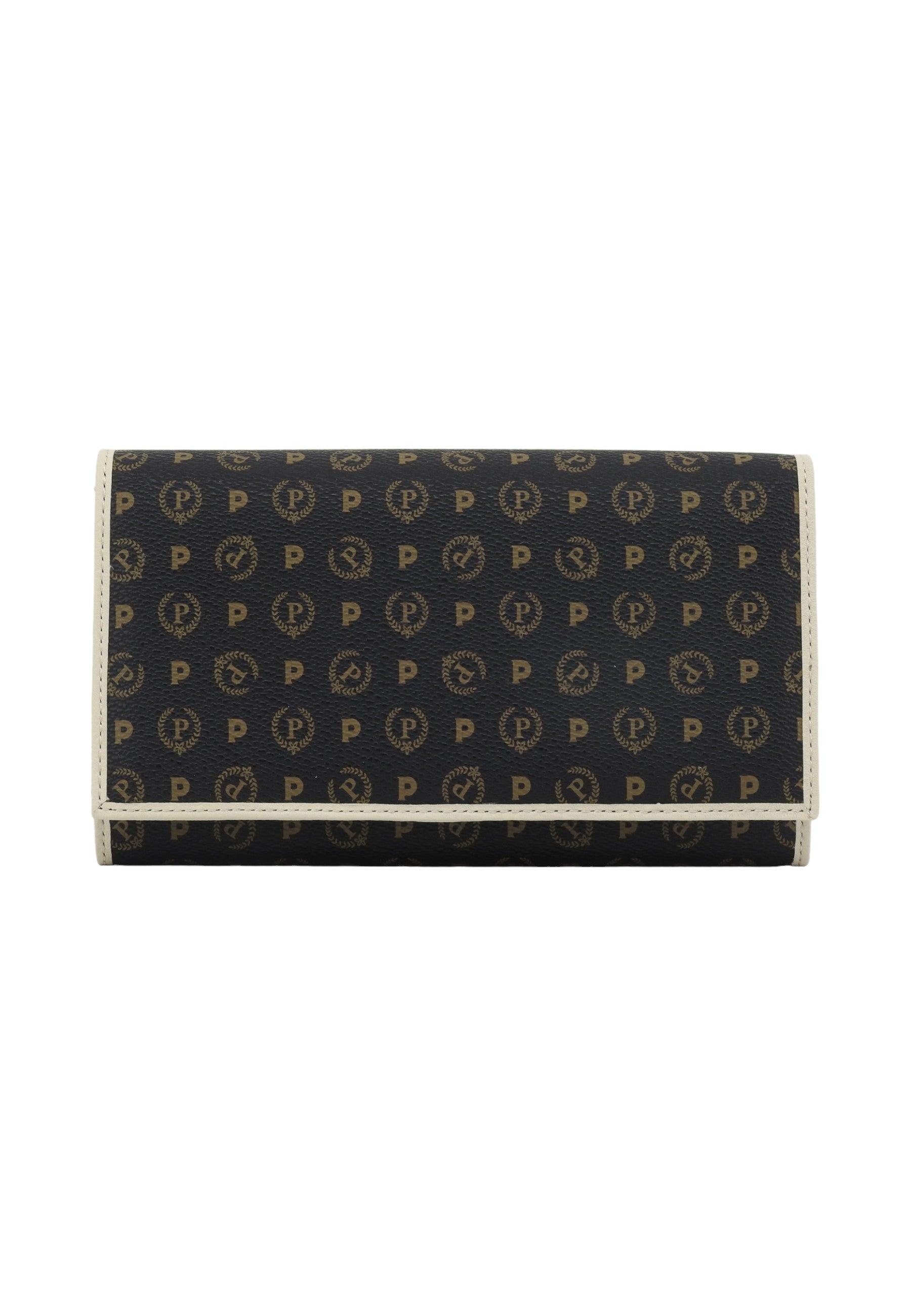 POLLINI Portafoglio Donna Nero Avorio TE9000PP02Q1100C - Sandrini Calzature e Abbigliamento