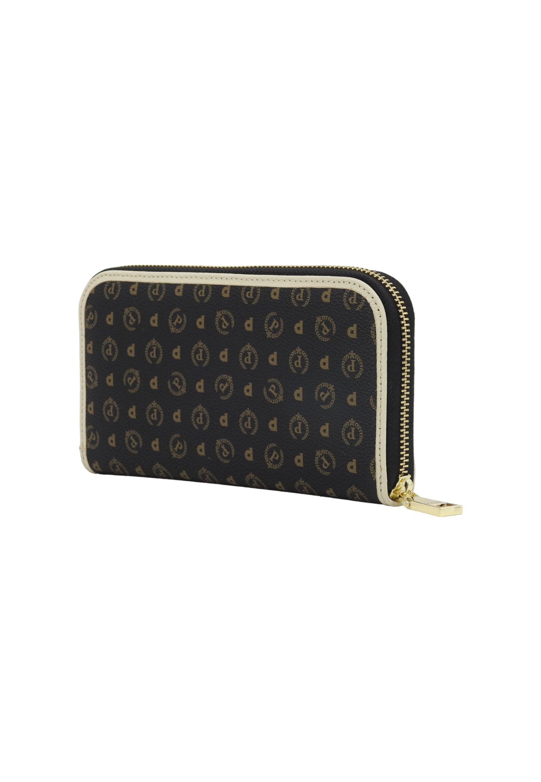 POLLINI Portafoglio Donna Nero Avorio TE9001PP02Q1100C - Sandrini Calzature e Abbigliamento