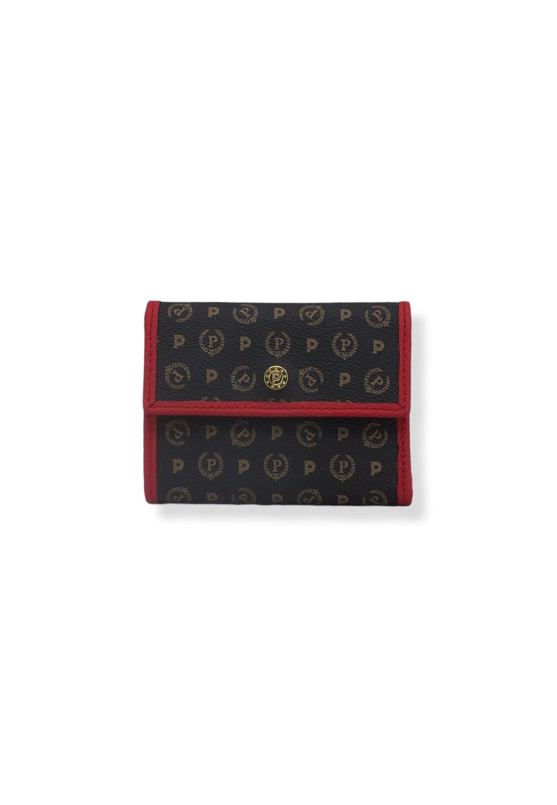 POLLINI Portafoglio Donna Small Loghi Nero Rosso TE9006PP04Q1100B - Sandrini Calzature e Abbigliamento