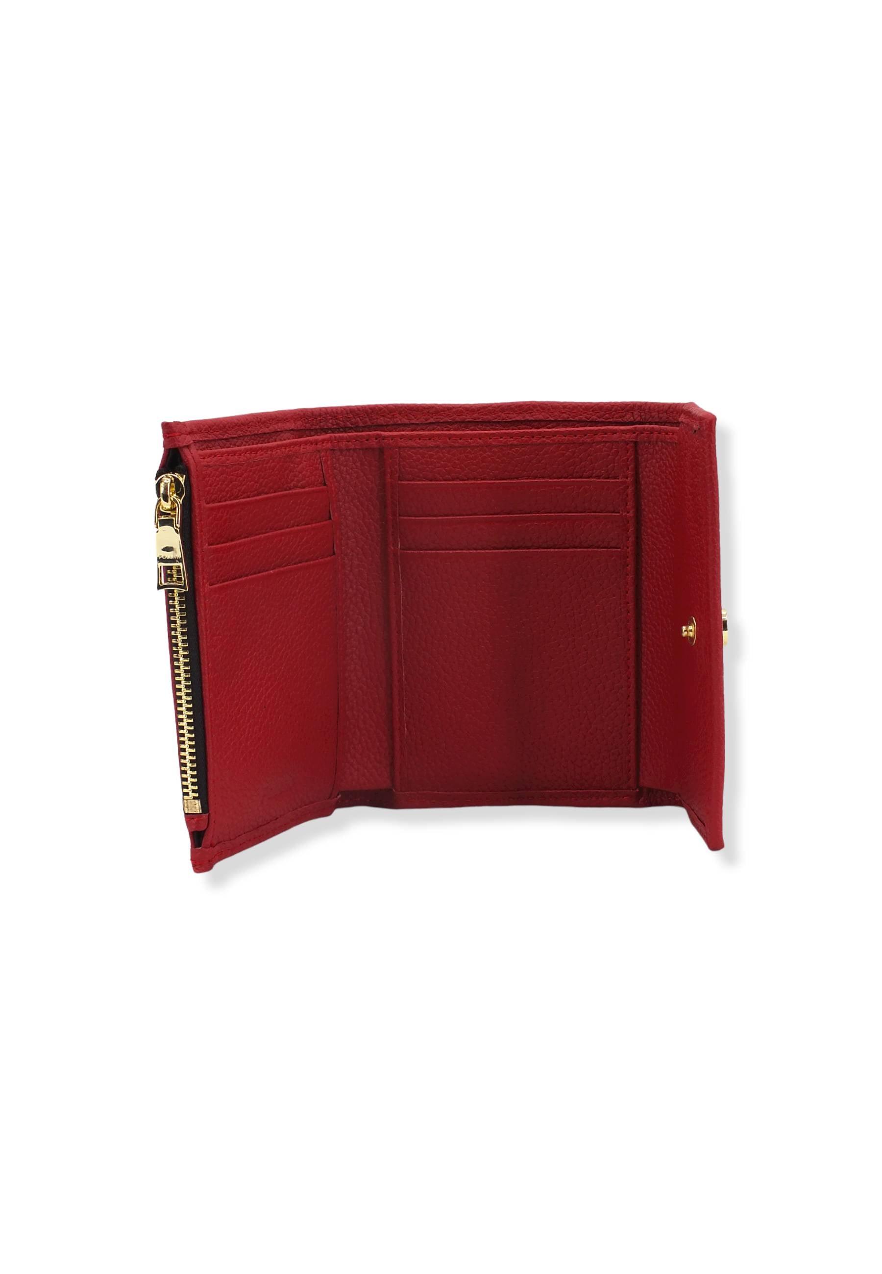 POLLINI Portafoglio Donna Small Loghi Nero Rosso TE9006PP04Q1100B - Sandrini Calzature e Abbigliamento