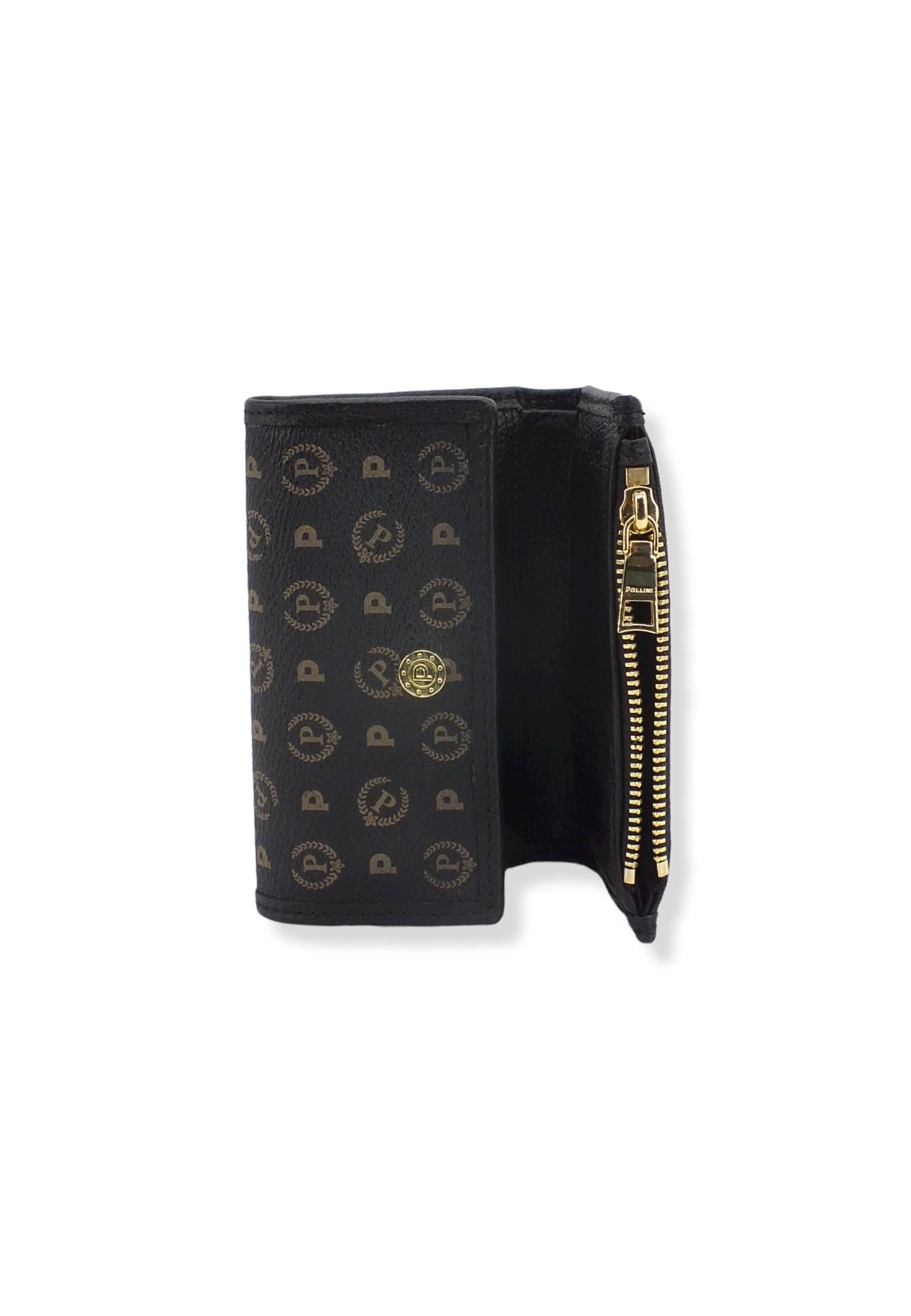 POLLINI Portafoglio Donna Small Loghi Nero TE9006PP04Q1100A - Sandrini Calzature e Abbigliamento