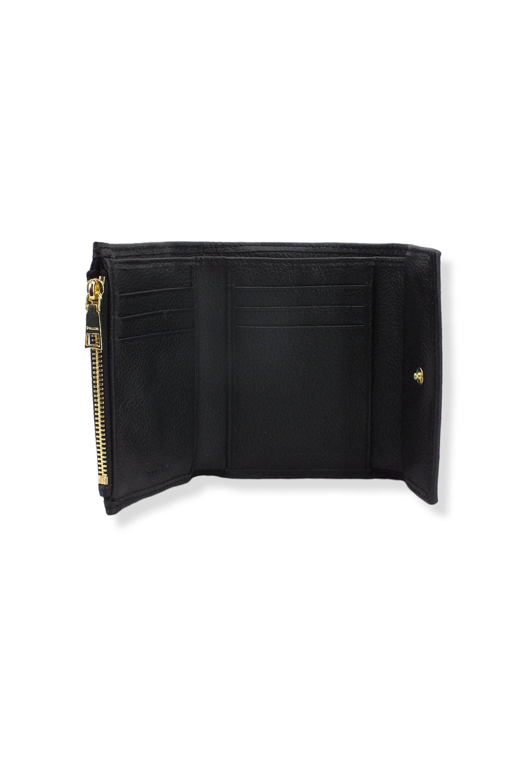 POLLINI Portafoglio Donna Small Loghi Nero TE9006PP04Q1100A - Sandrini Calzature e Abbigliamento